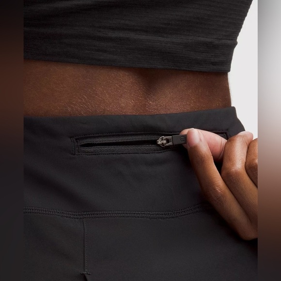 🍋Lululemon Pace Rival Mid-Rise Skirt Long Size 6 in Black - Picture 3 of 13